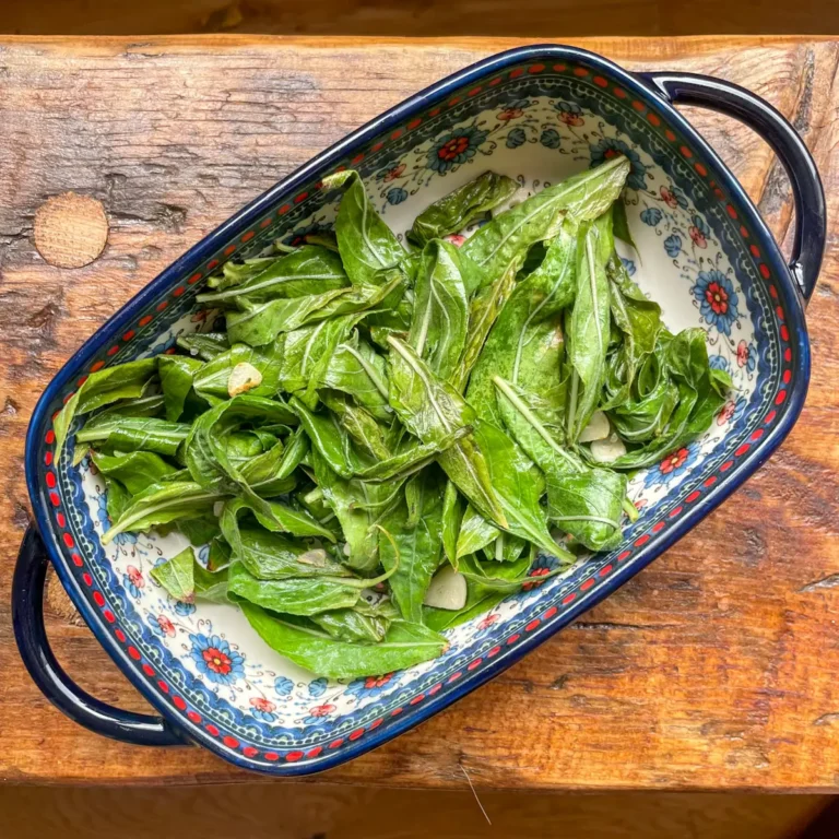 Garlicky Sautéed Evening Primrose Leaves